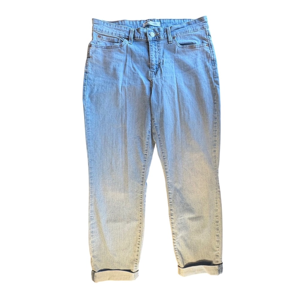 Signature Levi Strauss Boyfriend Jeans Womens 14 Light Blue Excellent Mid Rise